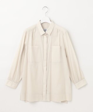 J.PRESS LADIES 【洗える】キュームコアソフトローン シャツ ブラウス ベージュ系