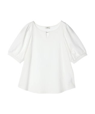 earth music&ecology パフスリーブキラリポイントプルオーバー Ivory