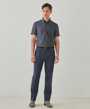 GOTAIRIKU 仕事で着られる綿パン【吸水速乾/ストレッチ/折り目加工】クールマックスコットンパンツ_1タック(25年モデル) ネイビー系