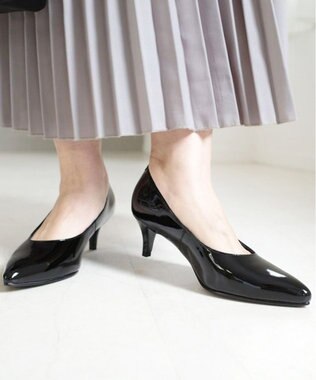 Pointer 日本製 プレーンパンプス ブラック(エナメル)