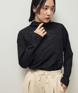 Green Parks レースハイネックプルオーバー Black