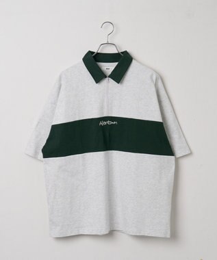 WEGO ワンポイントカラーブロックプルオーバー ライトグレー