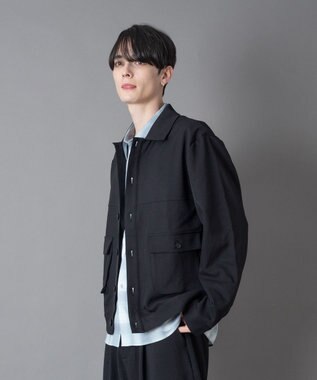 WEGO 【ユニセックス着用ITEM】ダブルポケットショートジャケット ブラック