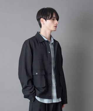 WEGO 【ユニセックス着用ITEM】ダブルポケットショートジャケット ブラック