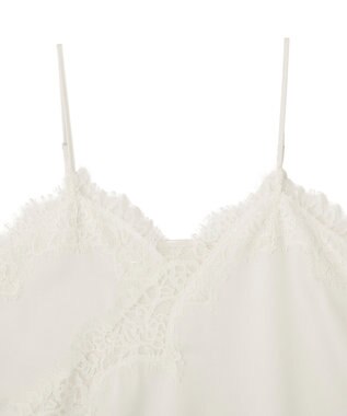 Green Parks レースドッキングサテンビスチェ Ivory