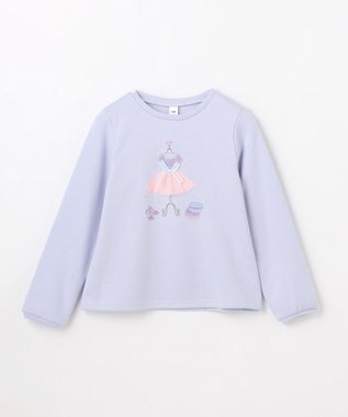 ANY KIDS ドレスモチーフ 裏シャギー トレーナー サックスブルー