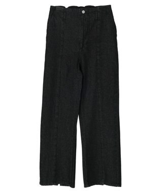 Green Parks ・ＥＬＥＮＣＡＲＥ　ＤＵＥ　バックスリットデニムパンツ Black