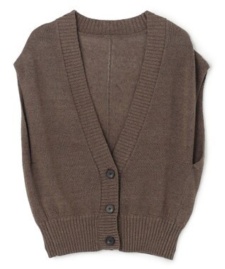 uncrave ラミーリネンニット ベスト カーキベージュ