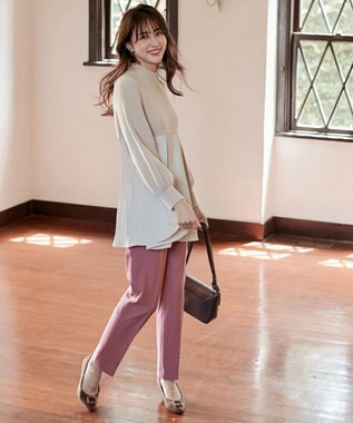 ANY SIS 【WEB&一部店舗限定】バックルスエード パンプス ブラウンスエード