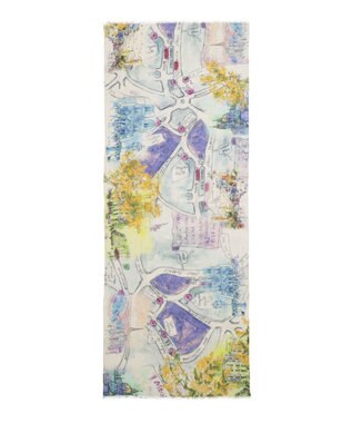 MOONBAT ハナト (Hanato) シルクコットンストール タウンマップ パープル