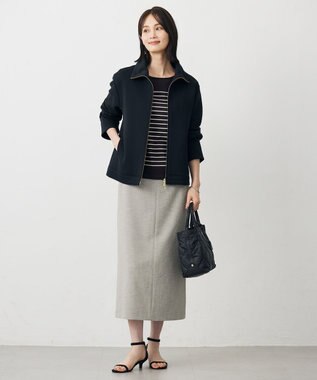 J.PRESS LADIES L Shineシャンブレーツイル スカート グレー系