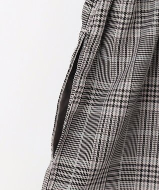 ANY KIDS フリル チェック サロペット ブラック系チェック