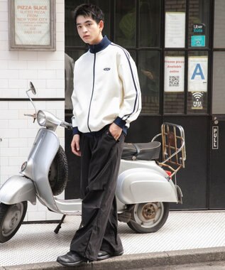 WEGO 【ユニセックス着用ITEM】ライントラックジャケット オフホワイト