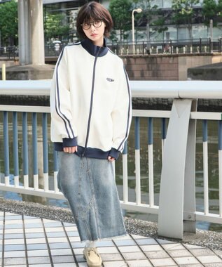 WEGO 【ユニセックス着用ITEM】ライントラックジャケット オフホワイト