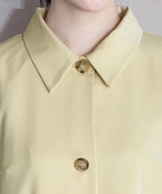 Tiaclasse L 【洗える】ステンカラーコート イエロー