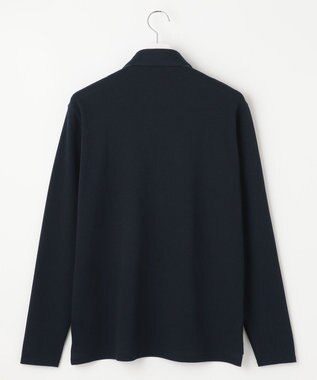 23区GOLF 長く愛せる定番人気！【MEN】【日本製】ハニカムカノコ 長袖ポロシャツ ネイビー系