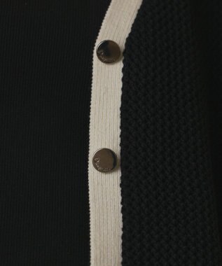 GRACE CONTINENTAL メッシュラインニットカーディガン ブラック