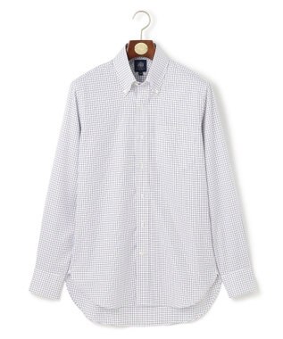 J.PRESS MEN 【PREMIUM PLEATS / 形態安定】スーピマコットンタッタソールチェック シャツ/B.D. パープル系3