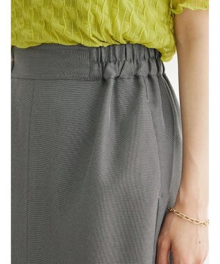 Green Parks 麻調Ｉラインスカート Gray