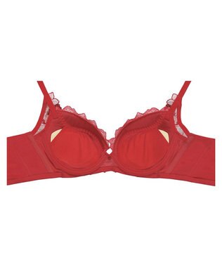 WACOAL 【ハグするブラ】 ブラジャー 体温を感知してカラダになじむ ハグシート 谷間メイク 脇高設計 ペアショーツあり ブラ レディース BRB488 /ワコール レッド