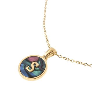 AMERICAN HOLIC ステンレスラウンドイニシャルネックレス S