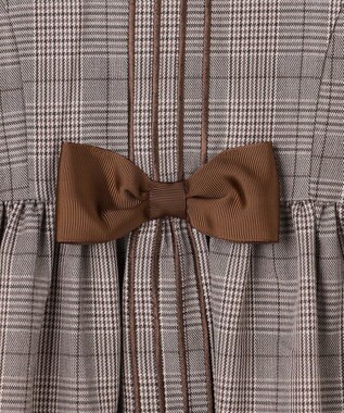 ANY KIDS メロディジャンパースカート ブラウン×チェック