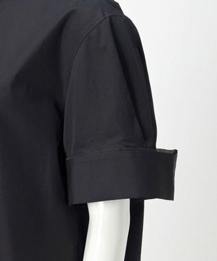 23区 【エステータ】THOMAS MASON ダブルカフス ハーフスリーブシャツ ブラック系