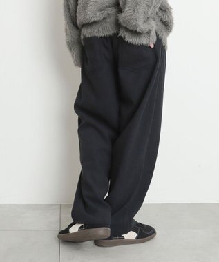 WEGO 【暖パンツ/SMLサイズ展開】裏ベロアシェフパンツ ブラック中濃色