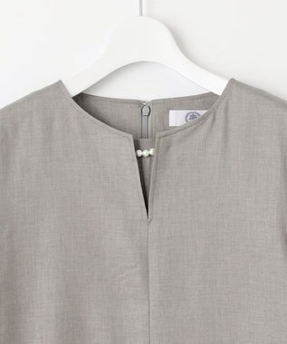 J.PRESS LADIES 【セットアップ対応・洗える・UVケア・速乾】 OXIJEWELストレッチ ワンピース ライトグレー系