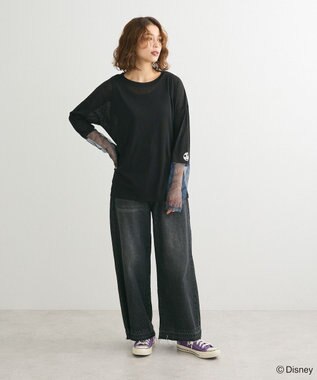 Green Parks ナイトメア／袖シアーＴシャツ Black