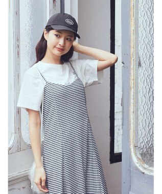 earth music&ecology チェックキャミワンピース Check Black