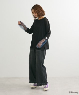 Green Parks ナイトメア／袖シアーＴシャツ Black