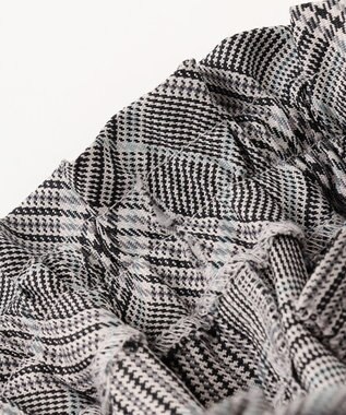 ANY KIDS フリル チェック サロペット ブラック系チェック