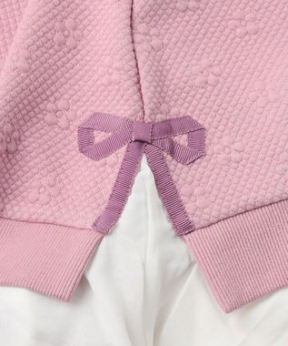 組曲 KIDS 【150-160㎝】フラワーキルト トレーナー ラベンダー