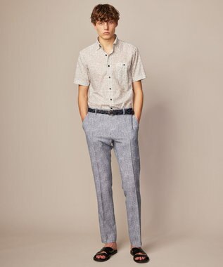 JOSEPH ABBOUD 【清涼感】テクスチャライズドライ フラワーエアリノ シャツ ライトグレー系6