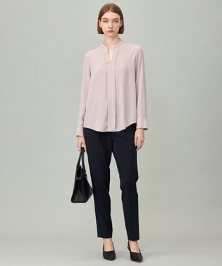 ICB 【UVカット・防シワ・速乾・洗える】Fiedテーパードパンツ ネイビー系