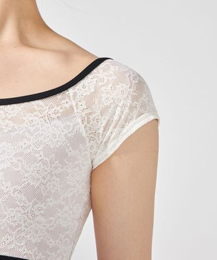 Chacott フレンチスリーブレオタード グレイッシュローズ