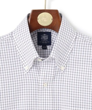J.PRESS MEN 【KING SIZE】【PREMIUM PLEATS / 形態安定】スーピマコットンタッタソールチェック シャツ/B.D. パープル系3