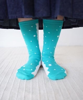 nitorito 【UNISEX】米沢オリジナル柄 mountain&moon 靴下 white
