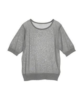 earth music&ecology ＳＥＴ２点シアーニットプルオーバー＋カーディガン Gray