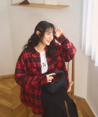 WEGO 【ユニセックス着用ITEM/SMLサイズ展開】チェックネルシャツ 柄8