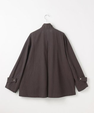 自由区 コットンリネンウェザーライト コート ブラウン