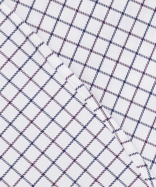 J.PRESS MEN 【KING SIZE】【PREMIUM PLEATS / 形態安定】スーピマコットンタッタソールチェック シャツ/B.D. パープル系3