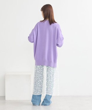 earth music&ecology やわらかタッチカーディガン Lavender