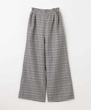 ANY KIDS フリル チェック サロペット ブラック系チェック