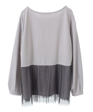 Green Parks プリーツチュールドッキングプルオーバー Gray