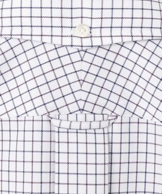 J.PRESS MEN 【KING SIZE】【PREMIUM PLEATS / 形態安定】スーピマコットンタッタソールチェック シャツ/B.D. パープル系3