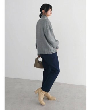 Green Parks 洗える　カノコ編みニットプルオーバー Gray Mixture