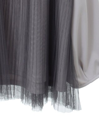 Green Parks プリーツチュールドッキングプルオーバー Gray