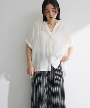 Green Parks Ｉ　レーヨンクレープブラウス Ivory